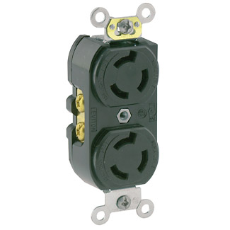 Toma Doble de Bloqueo 15A 250V 2P+T L6-15R Leviton 4550