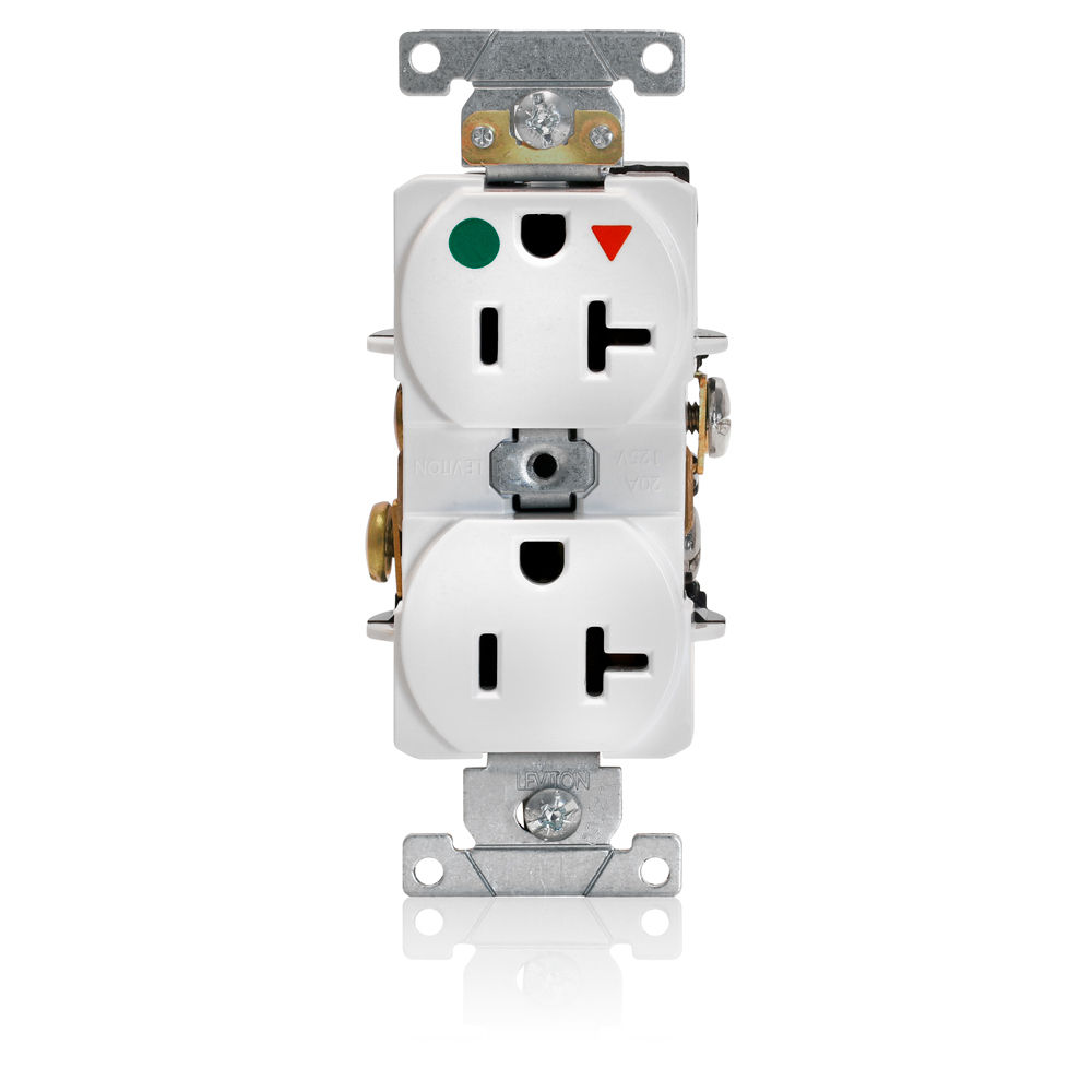 Toma Doble Blanca HG 20A 125V 5-20R Leviton 8300-IGW