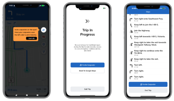Ways to add a carpooler while driving