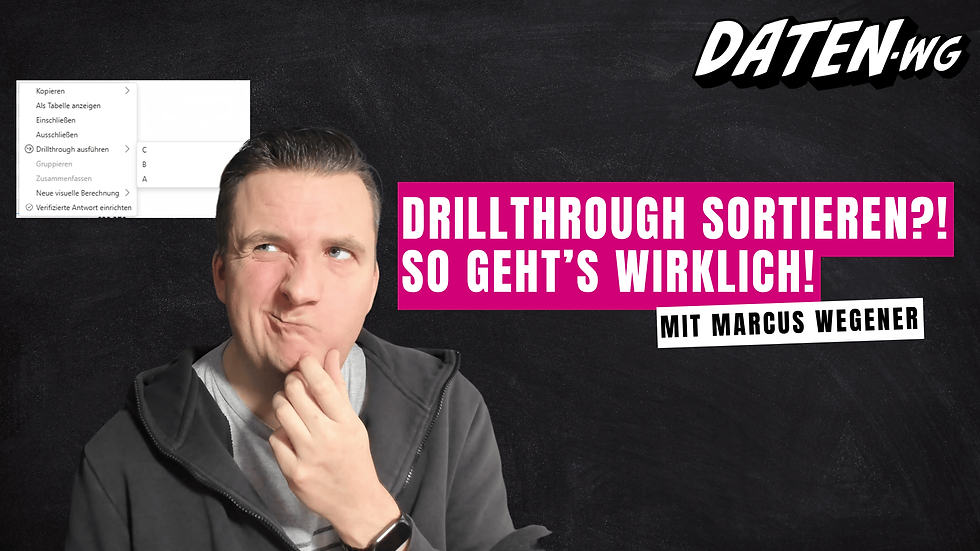 Sortierung der Drillthrough-Auswahl