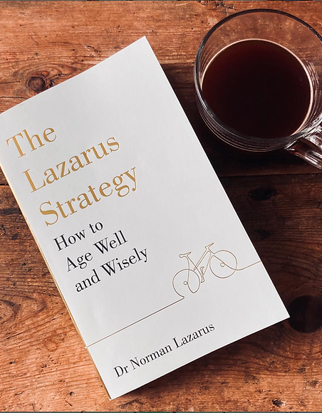 The Lazarus Strategy book with a cup of coffee