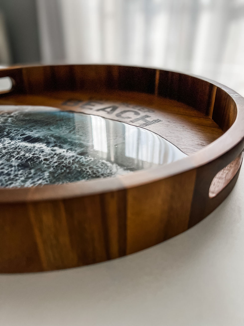 Thumbnail: Small "Eat Sleep Beach Repeat" Ocean Serving Tray