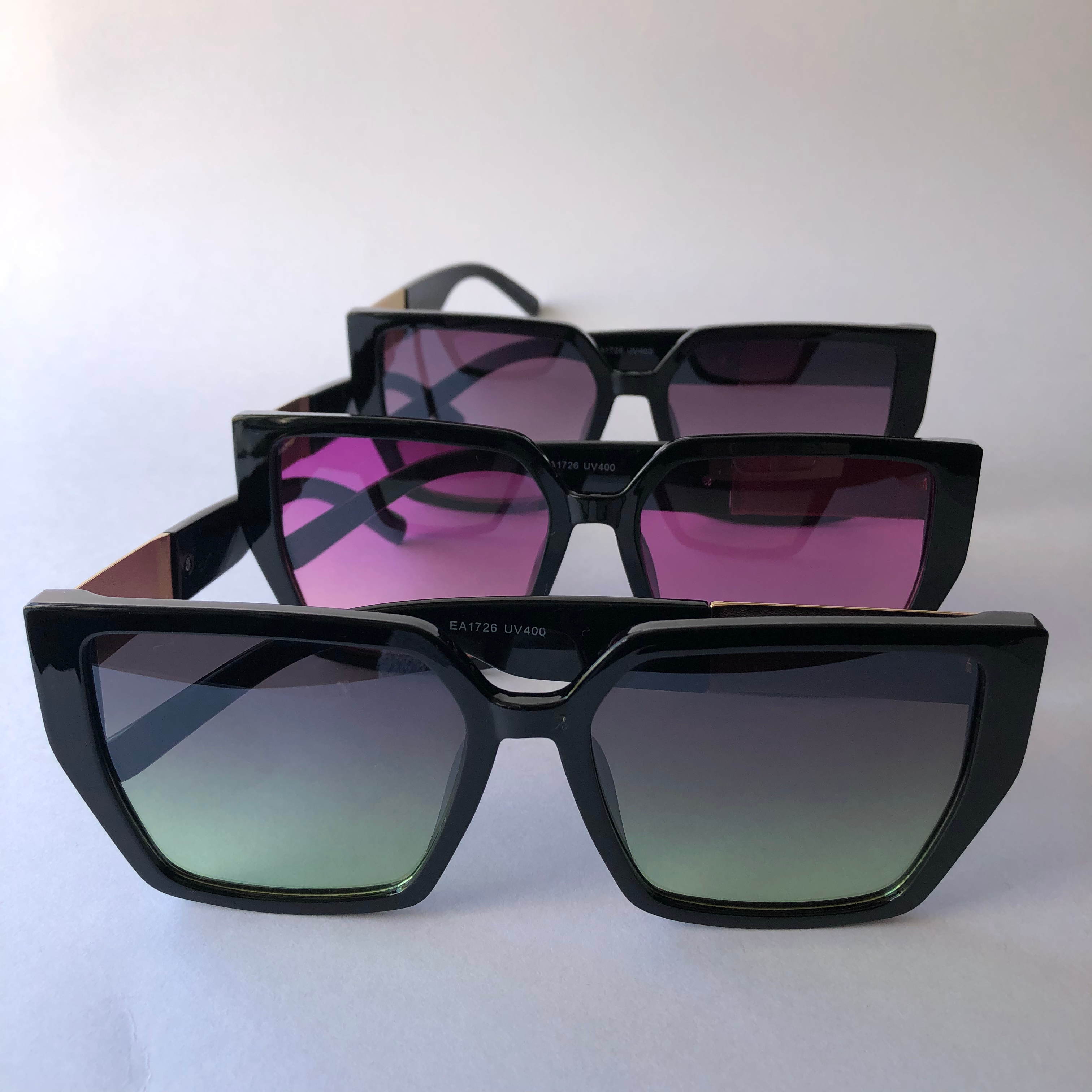 "Hollywoodtoo" Oversized Squared Cat Eye Sunglasses
