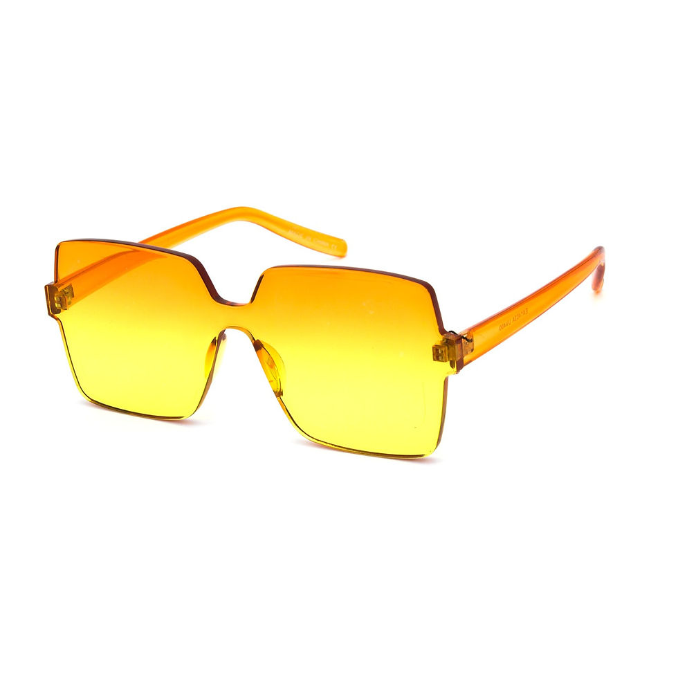 Thumbnail: "Starburst" Oversized Squared Rimless Sunglasses