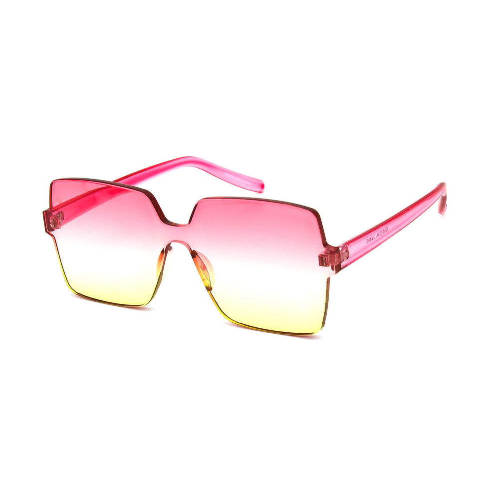 Thumbnail: "Starburst" Oversized Squared Rimless Sunglasses