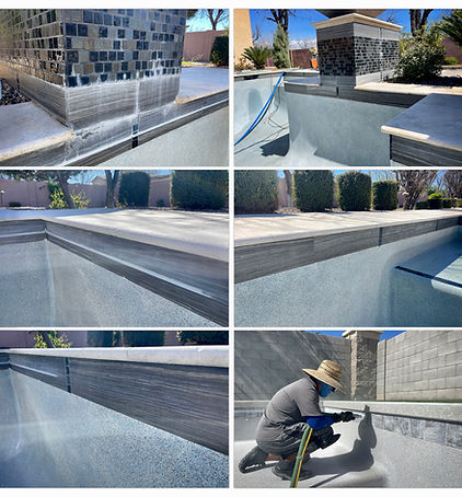 Pool tile cleaning and calcium removal in Gilbert, AZ