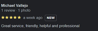 Yelp and Google 5 star reviews