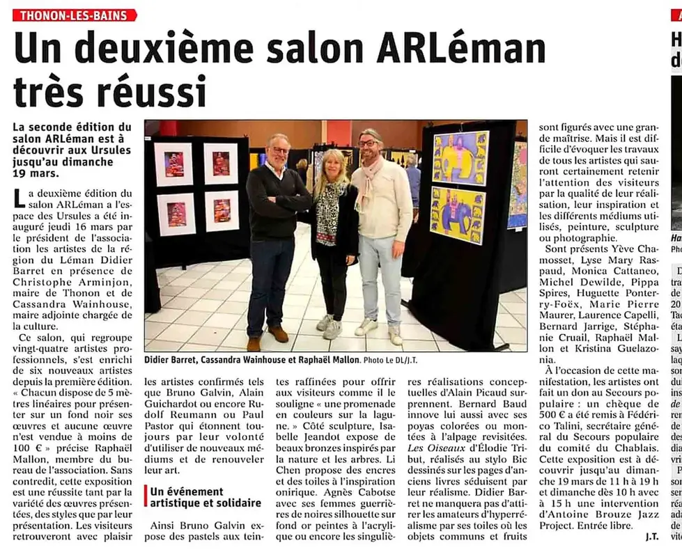 2ème Salon AR Léman
16 au 19 mars 2023
Le Dauphiné Libéré