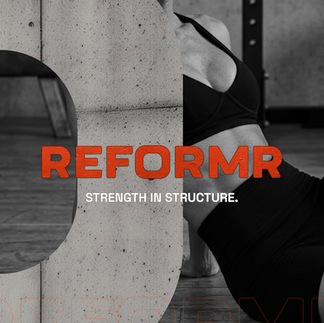 Reformr: Custom branding for Reformer, a minimalist New York-inspired Pilates brand with black, whi