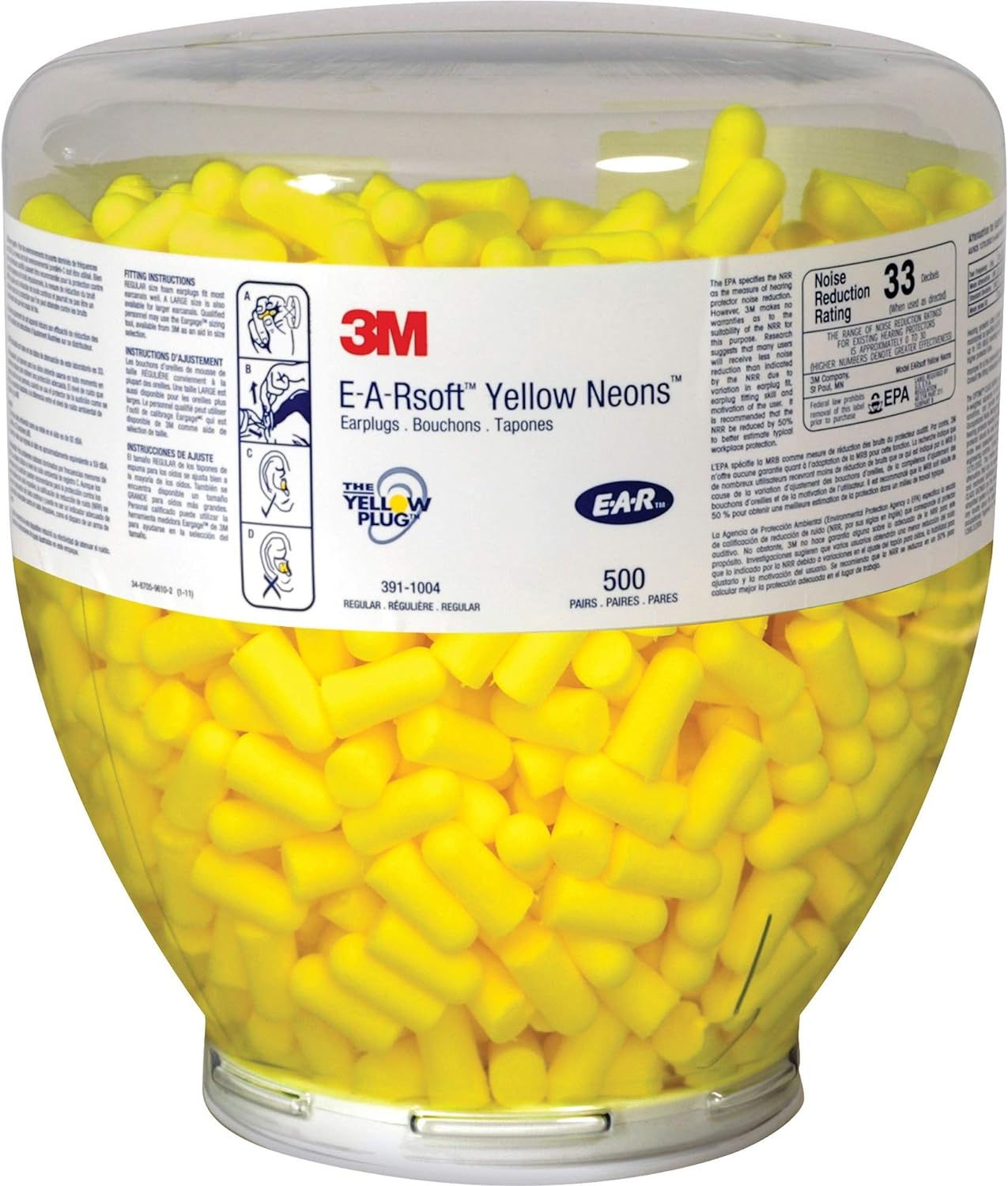 E-A-Rsoft™ Yellow Neons™ One Touch™ Tapones Auditivos de Repuesto