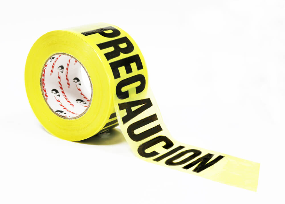 Cinta delimitadora con leyenda "precaución"SR-1192