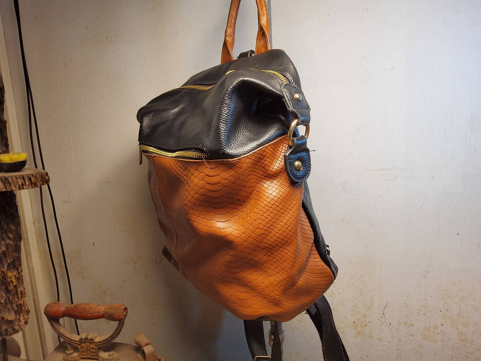 ภาพขนาดย่อ: กระเป๋าเป้หนังแท้