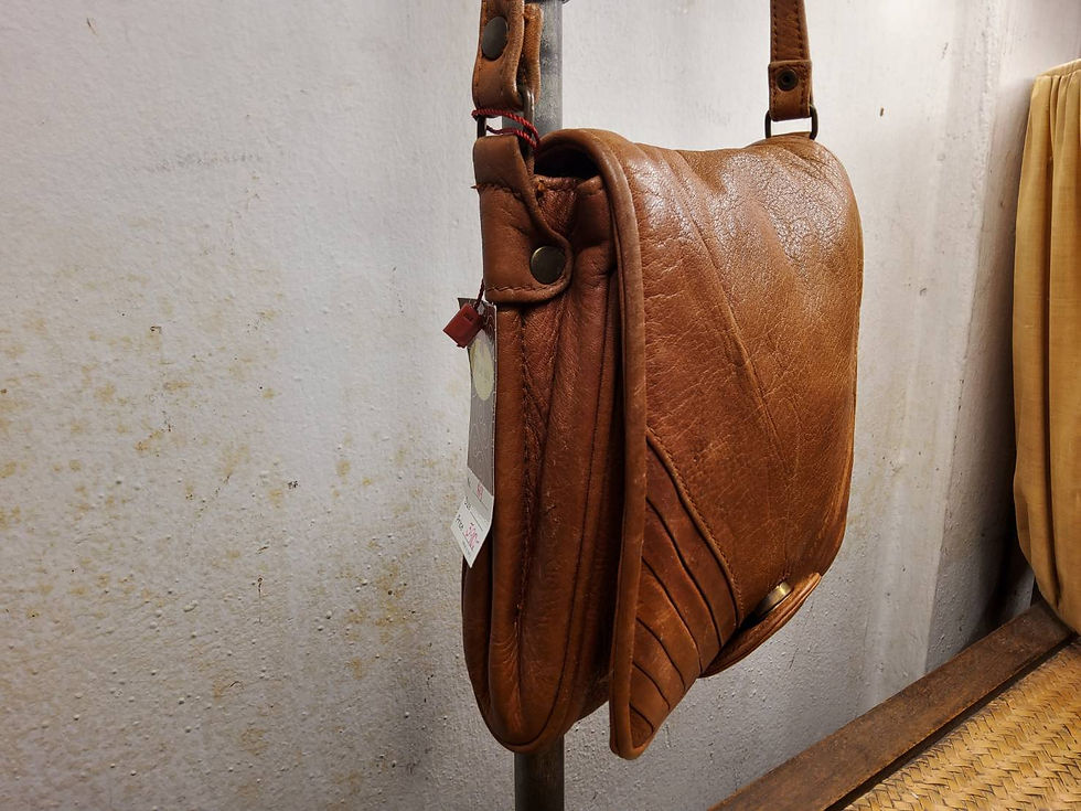 ภาพขนาดย่อ: กระเป๋าสะพายหนังแท้สีน้ำตาล