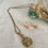 Thumbnail: Birds of Paradise - Onion pink Agates Pendant Set