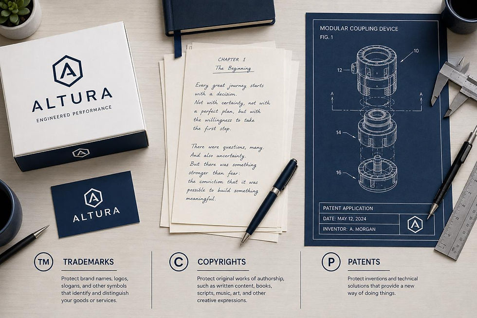 Trademark, Copyright, Patents