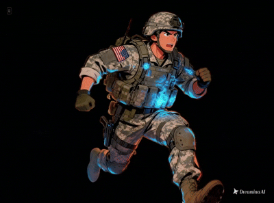 dreamina-2026-01-09-1278-The soldier runs forward with intensity,....gif