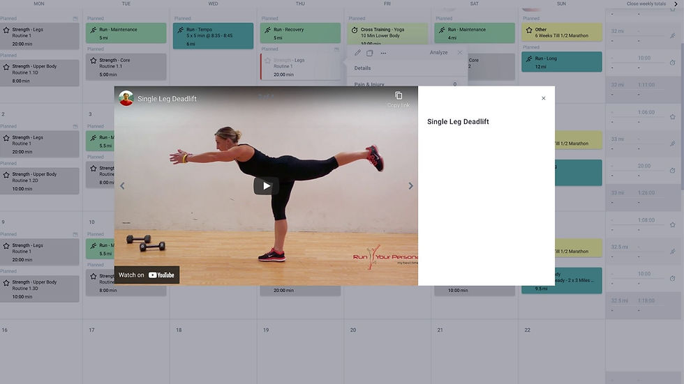 Video instruction for strength training, stretching and more