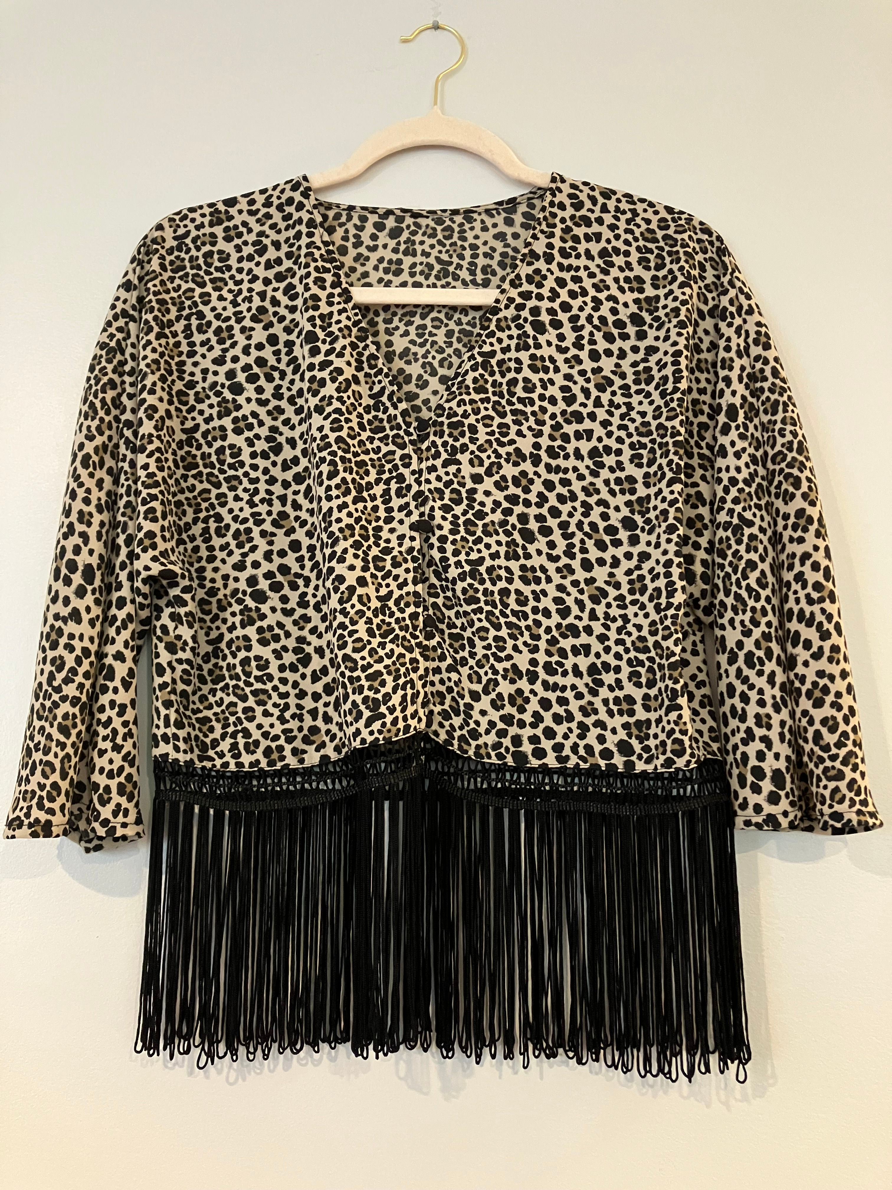 Cat print & tassels