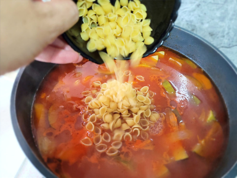 מרק גריסים ופסטה בניחוח איטלקי