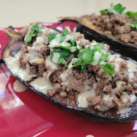 סירות חצילים עם בשר טחון