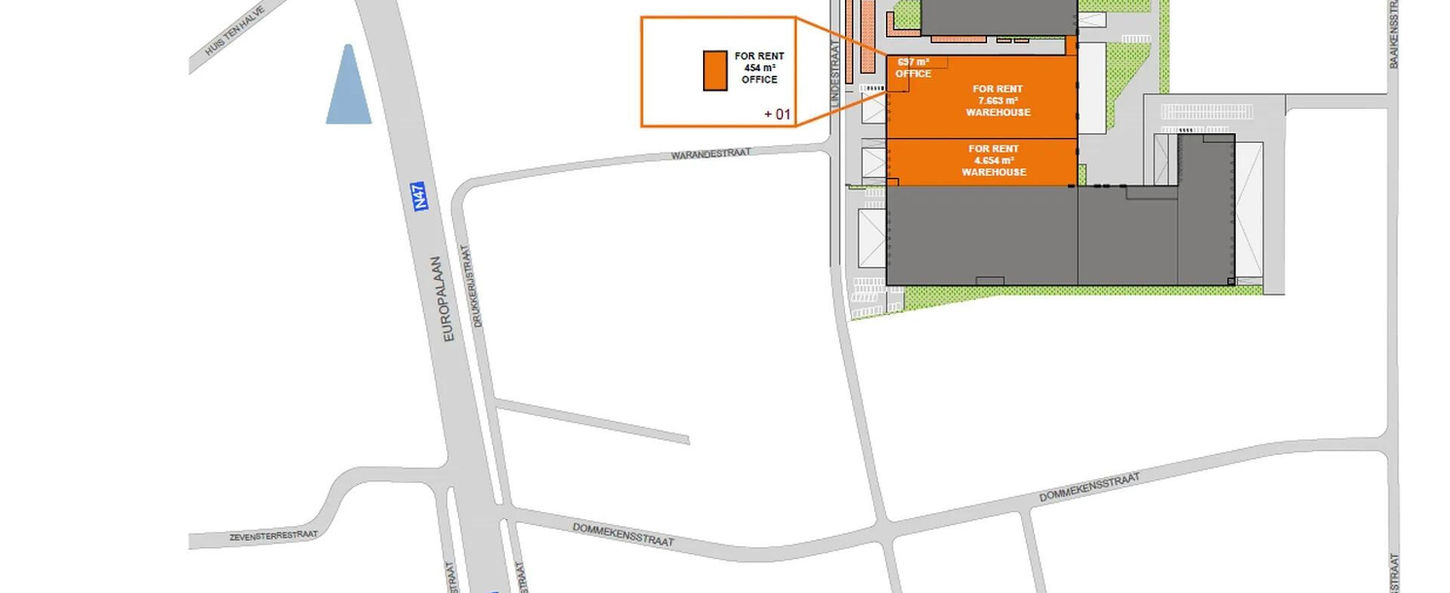 Entrepôt à louer à Zele - Lundestraat 7, bureaux combinables et accès facile via l'E17.