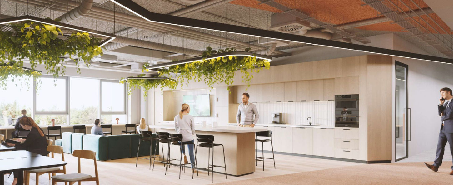 Vue de l'espace de coworking modulable de 40 à 2100 m², adapté pour les bureaux opérés