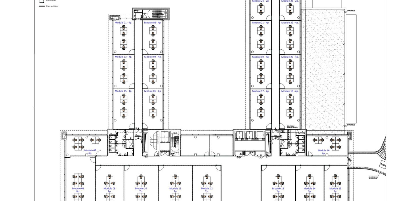 Plan des espaces partager Parc Alliance