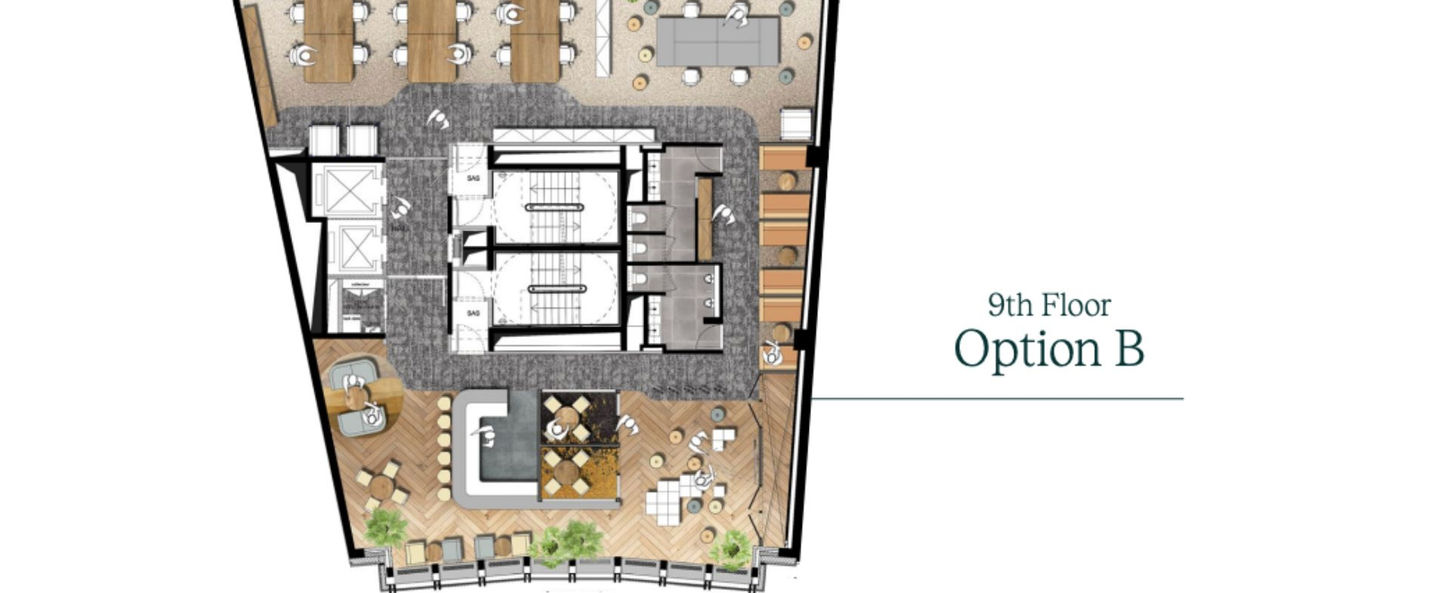 Avenue Louise plan de bureaux à louer