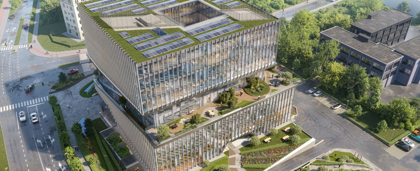 Cet immeuble de bureaux à louer situé à Zaventem est prestigieux par sa conception et son architecture.