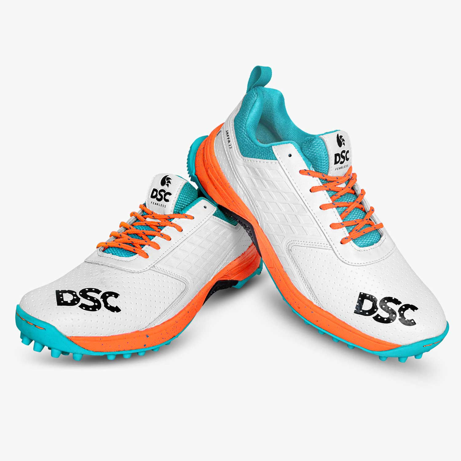 Chaussures de cricket DSC Jaffa 22 - Blanc/Orange