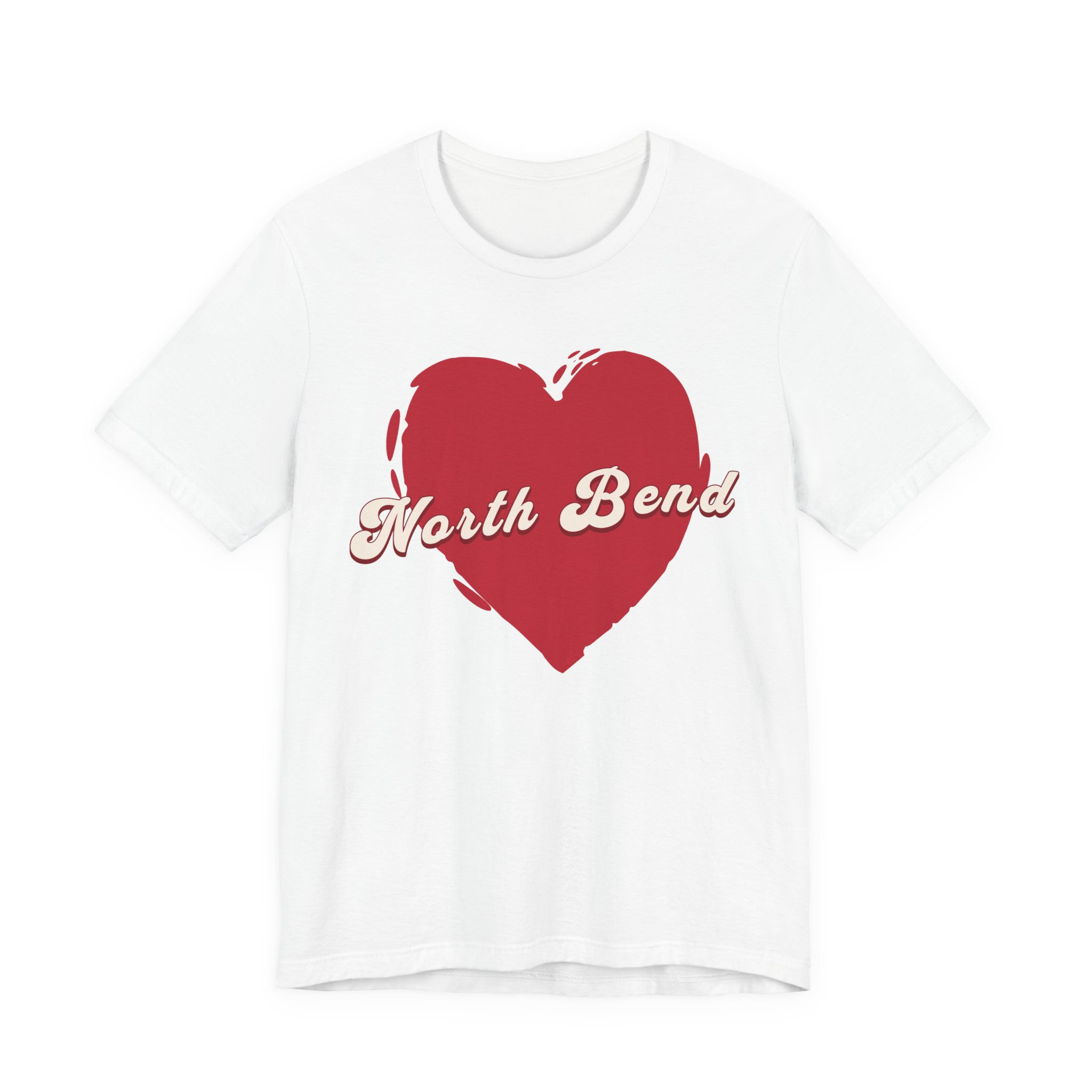 North Bend Heart Tee – Retro Script Autumn T-Shirt