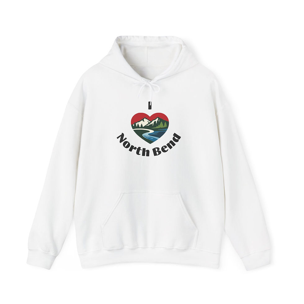 Thumbnail: I Heart North Bend Hoodie – Cozy Autumn Mountain Pullover