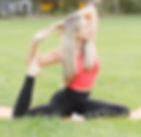 kristine doing a yoga pose
