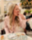kristine enjoying some food at a party