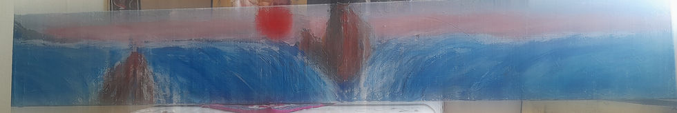Waterfall at sunrise | Acrylic | MALAYSIA
