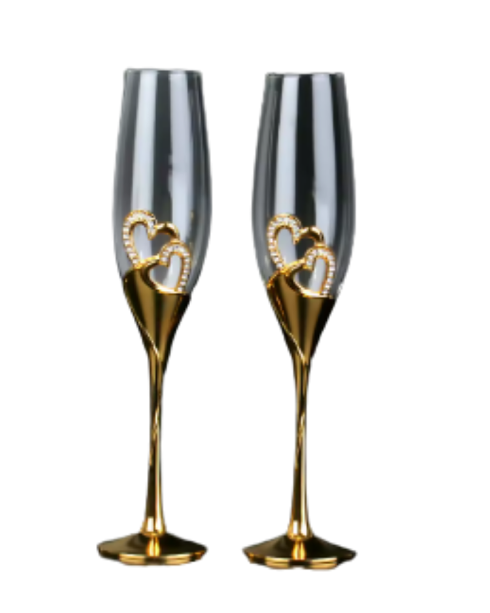2 Taças Champagne Nouvelles Golden - 200ml