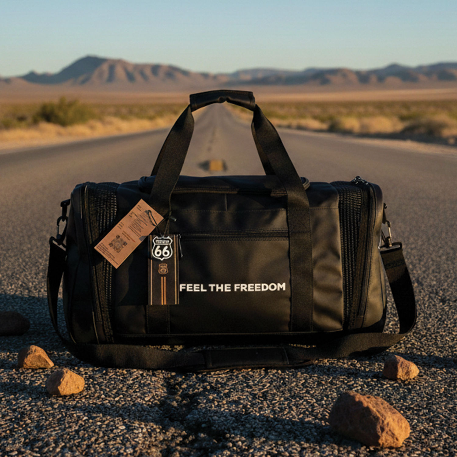 ROUTE 66 Duffle Bag Model. RTE182