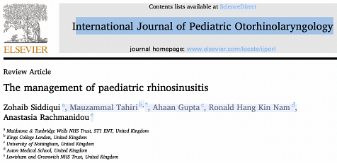 Artículo: Manejo de la rinosinusitis pediátrica