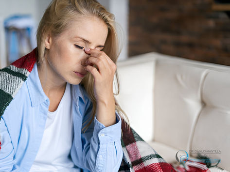 Mujer con dolor de la nariz por un tumor nasal