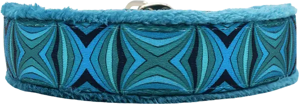 1.5" Teal Jesse L 16" - 20" Slip Collar ~ Fuzzywumpets