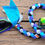 Thumbnail: 12"-16" Glitter Rainbow Blue Fleece Braided Martingale Leash
