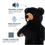 Thumbnail: Black Bear Rope Body Toy ~ Tall Tails