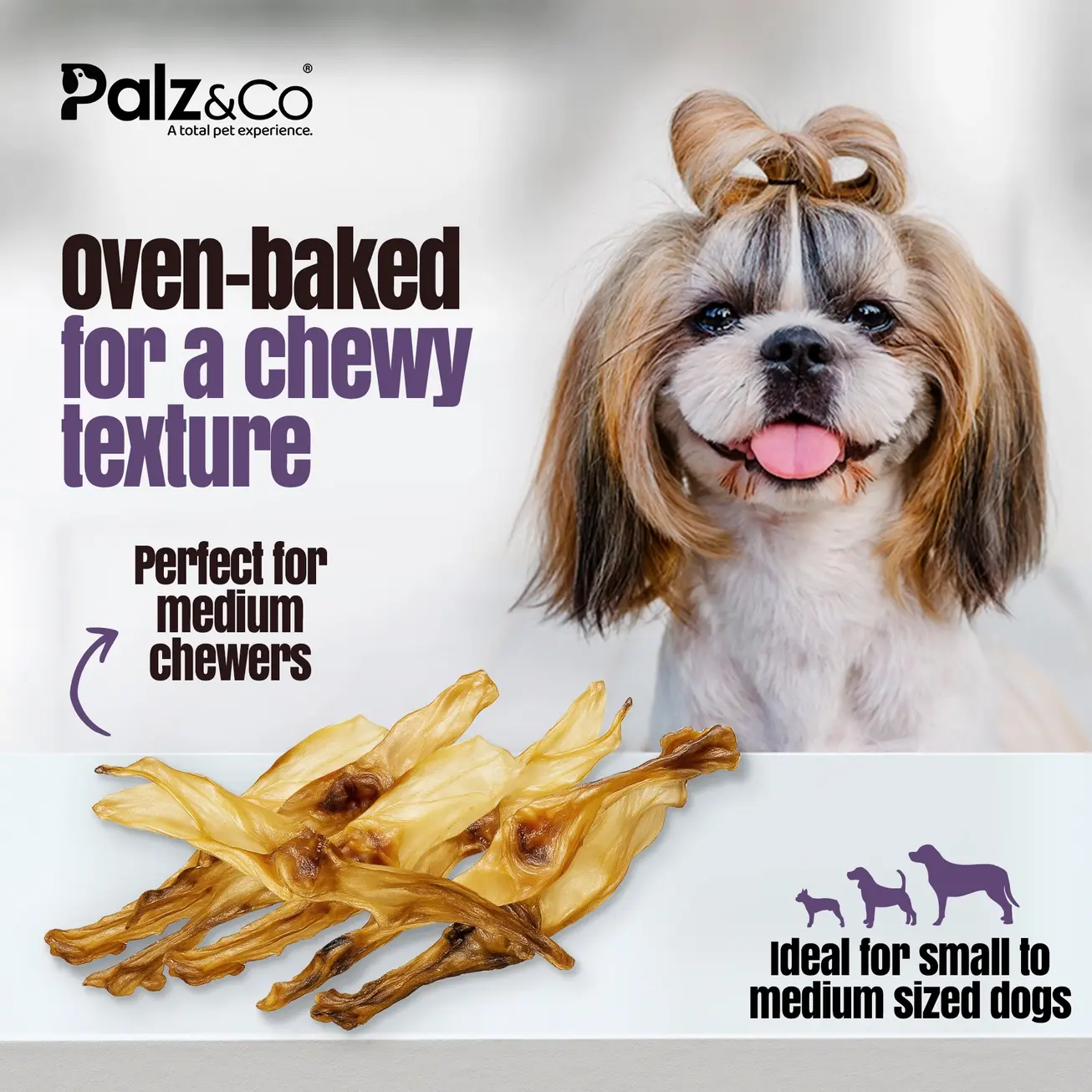 No Fur Rabbit Ear Chew Single/Attached ~ Furever Fierce