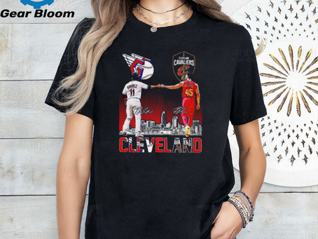 Original Cleveland city skyline ramirez and mitchell signatures shirt