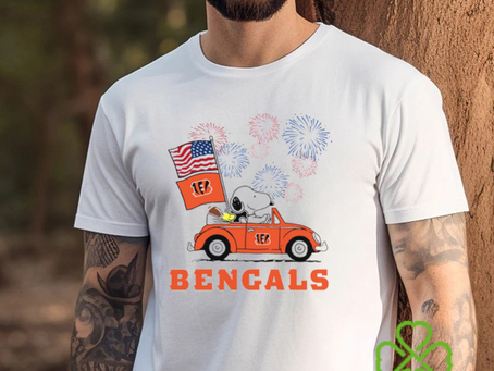 Snoopy Football Happy 4th Of July Cincinnati Bengals Shirt