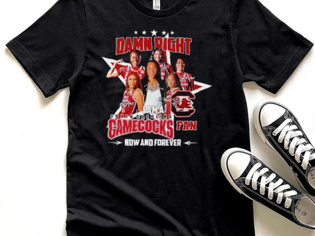 Damn right I am a South Carolina Gamecocks fan now and forever player signatures star logo shirt