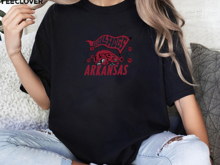 Official Arkansas Razorbacks Grey Merch T Shirt