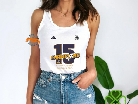 Real Madrid Adidas 2024 Uefa Champions League Champions T Shirt