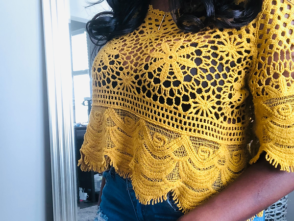 front of crochet top