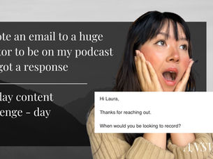 I wrote an email to a huge creator to be on my podcast and got a response